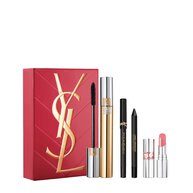 YSL Mascara Volume Effet Faux Cils Spring Set with gift box, mascara, mini Lines Liberated and mini Loveshine shade 44 on a white background.