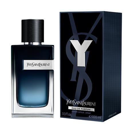YSL Y Eau de Parfum bottle with its luxury packaging