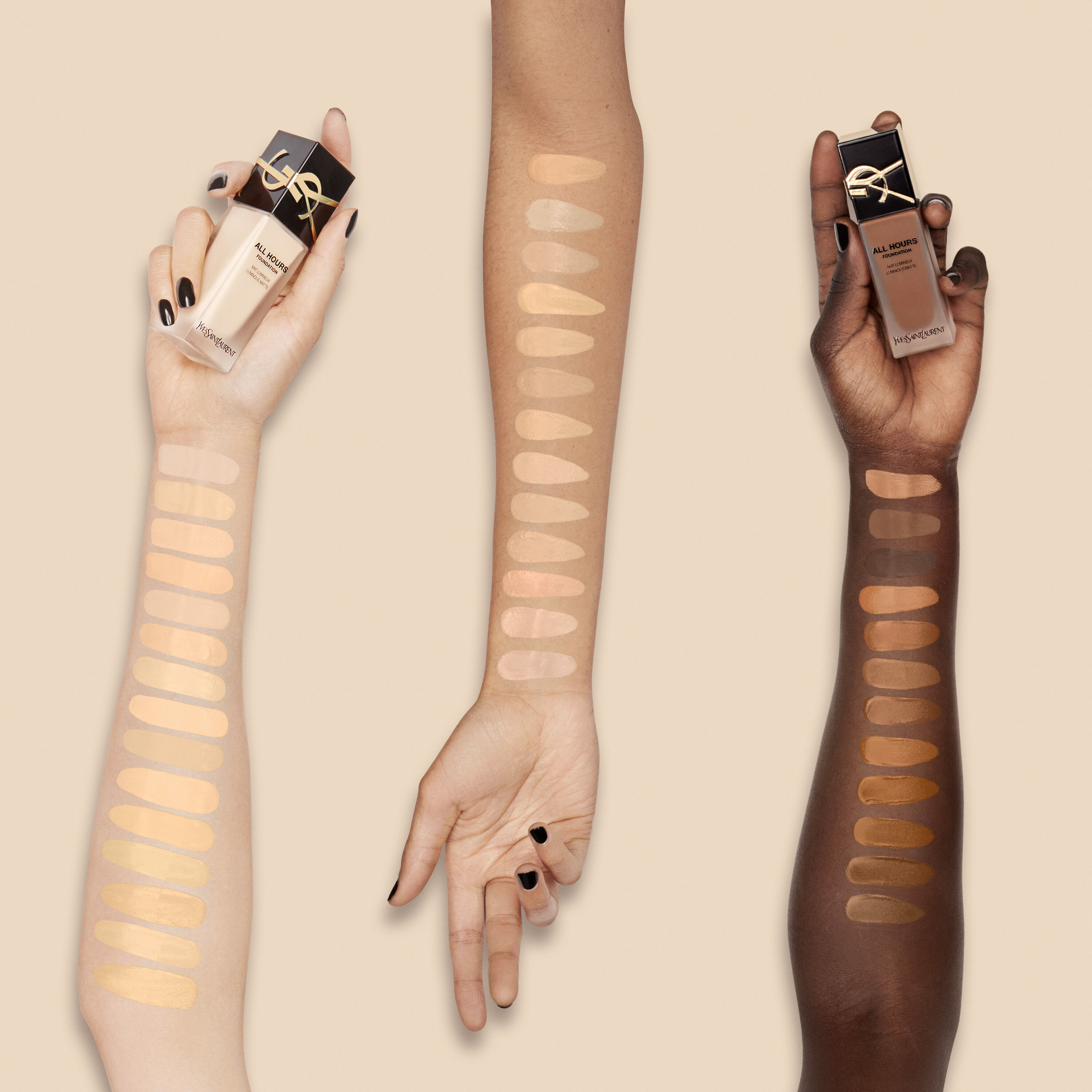 All Hours Foundation for Matte Finish Flawless Makeup YSL MY