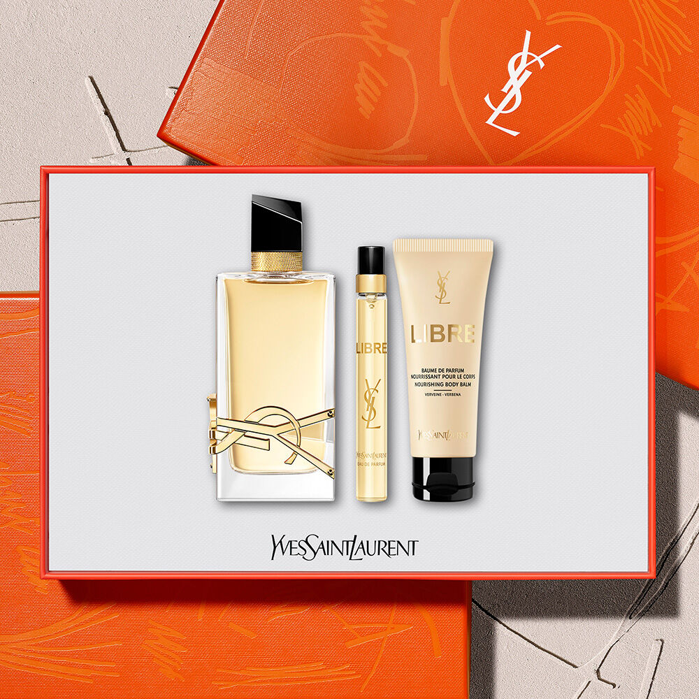 Libre EDP Gift Set 50ml Fragrance Silky Body Lotion YSL Beauty