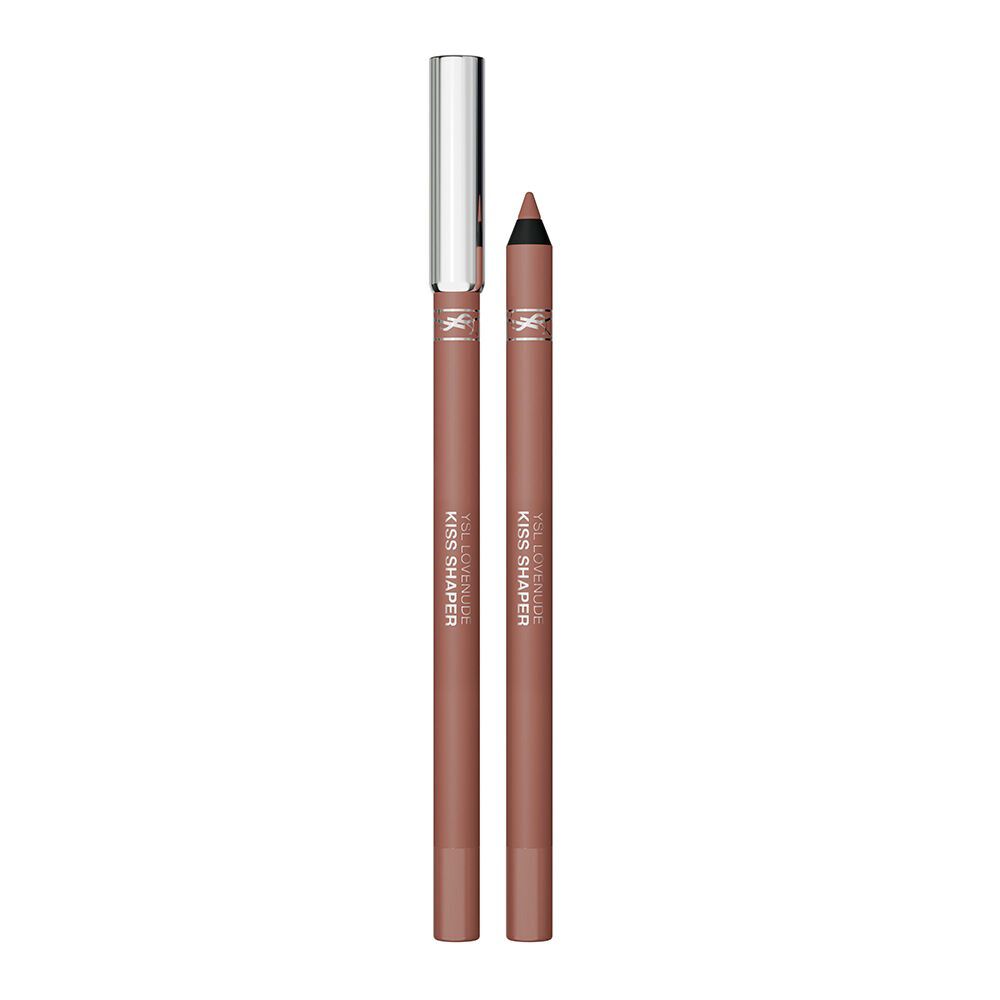 YSL LOVENUDE Kiss Shaper, shade 102 Tan Line. Packshot of product, opened and closed.