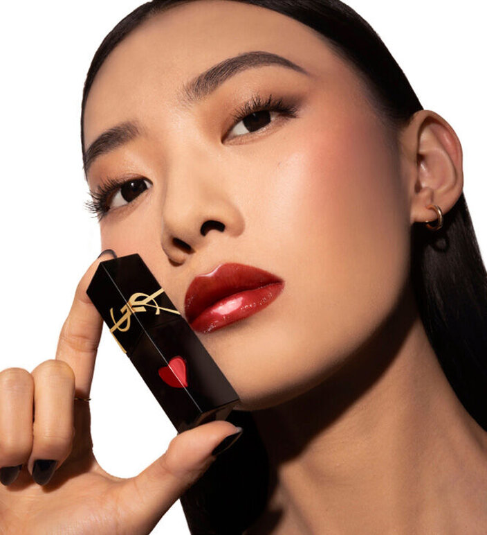 YSL The Inks Vinyl Cream lip stain shade 416 Chili Provocation